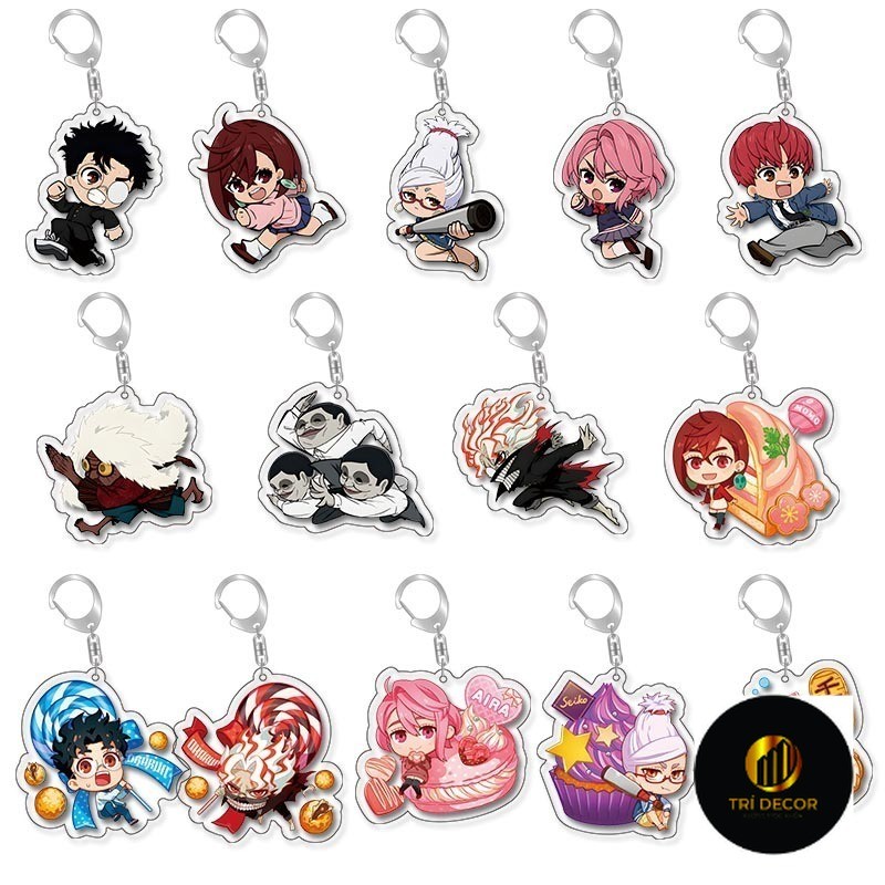 Anime Dandadan Momo Ayase Jiji Ken Takakura Okarun Cosplay Móc Khóa Hình Móc Khóa Acrylic Móc Chìa K