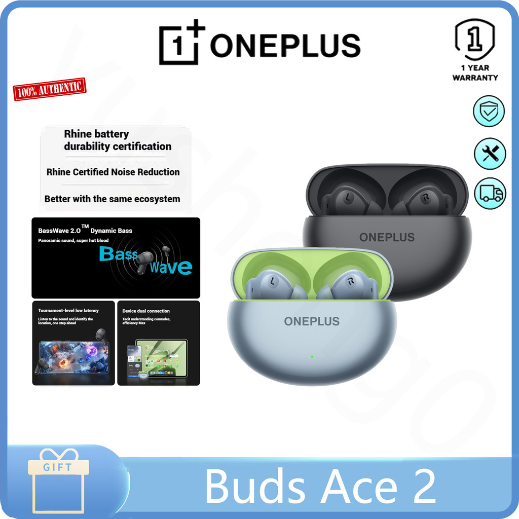 OnePlus Buds Ace 2 True Wireless noise-cancelling Bluetooth headphones In-ear music sports esports g