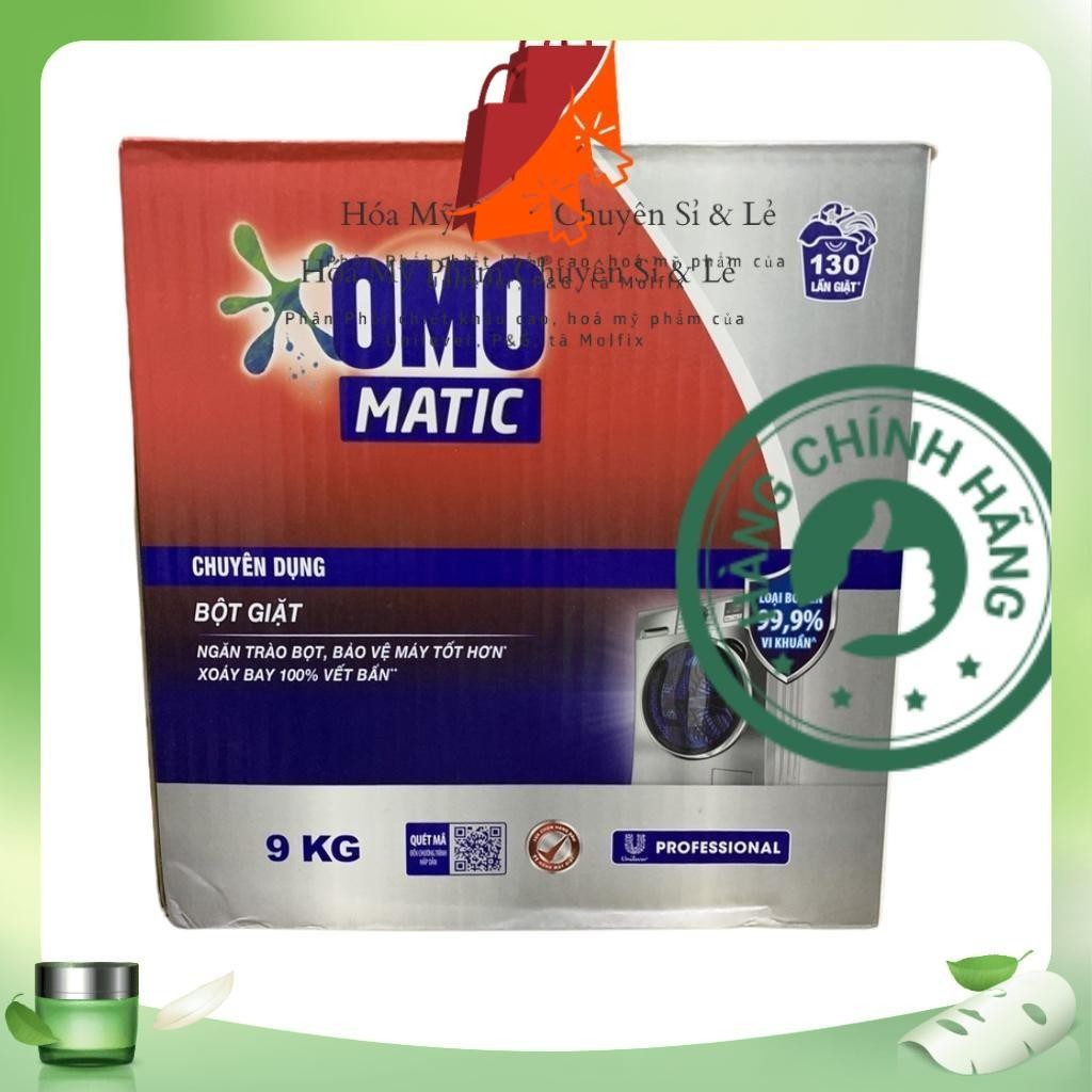 OMO Bột giặt thùng 9KG cho máy cửa trên, cửa trước, giặt tay