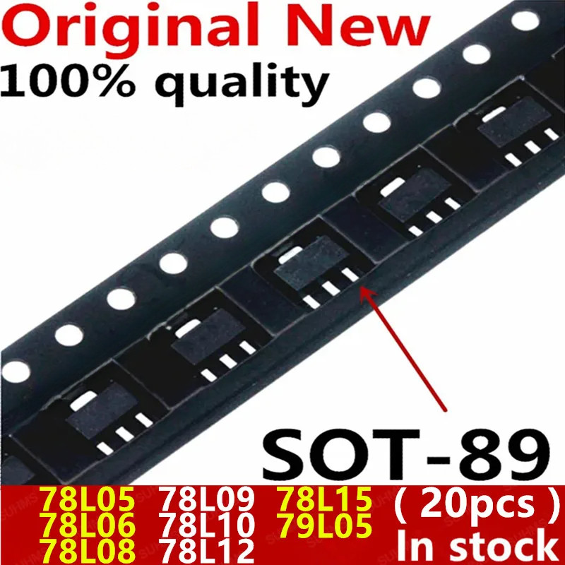 (20 chiếc) 100% Mới 78L05 78L06 78L08 78L09 78L10 78L12 78L15 79L05 SOT-89 Chipset