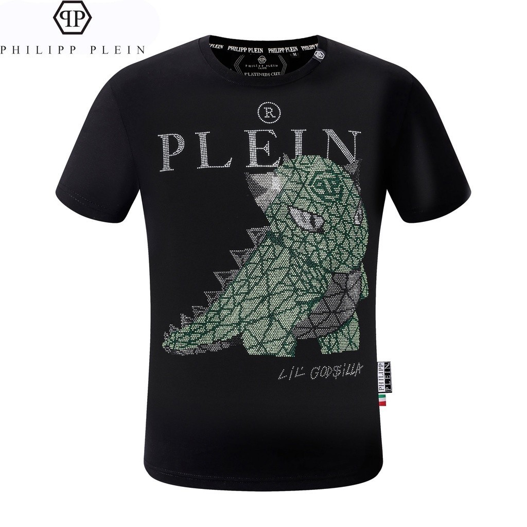 (Sản xuất tại Quảng Châu, Trung Quốc) Chất lượng cao Phong Cách Mới PHILIPP PLEIN Nam Slim-fit Top T