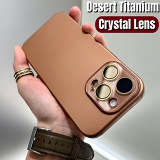 Mới Sa Mạc Titan iPhone 16 Pro Max Vỏ Làm Mát Mạ PC Mờ Chống Sốc Ốp Lưng Điện Thoại iPhone 15 14 13 12 11 Pro Max 16 15 Plus Có Camera Pha Lê Bảo Vệ Ống Kính Mặt Sau Cứng