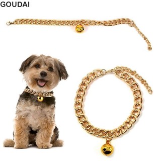 Vòng cổ mèo GOUDAI Nhôm cao cấp có chuông Puppy Không phai màu cho dây chuyền thú cưng Bulldog Pháp