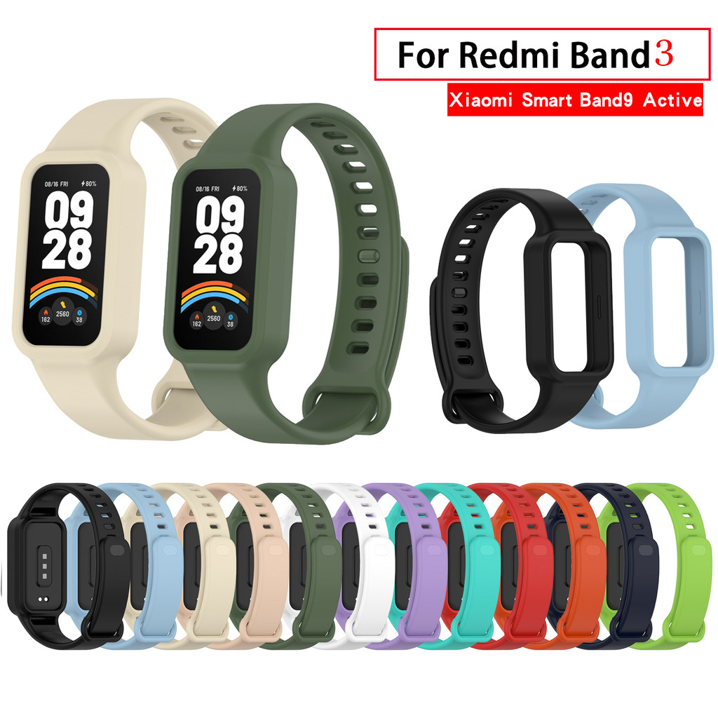 Dây đeo silicon cho dây đeo thông minh Xiaomi 9 Active / Redmi Band 3 Dây đeo đồng hồ thông minh thể thao chống nước Dây đeo cổ tay thời trang