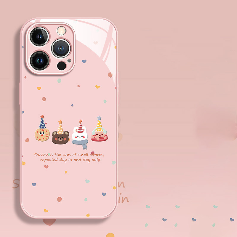 Dành Cho iPhone Ốp Lưng IP11IP12IP13PROIP14 PLUS IP15 IP16PROMAX Vỏ Cứng TPU Gương Kính Hoạt Hình Ng