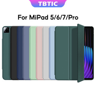 Tbtic Cho Xiaomi Pad 7 6 5 Pro Ốp Lưng Không Bút Chì Có Khe Cắm 2024 11.2 11 Inch Tự Động Đánh Thức
