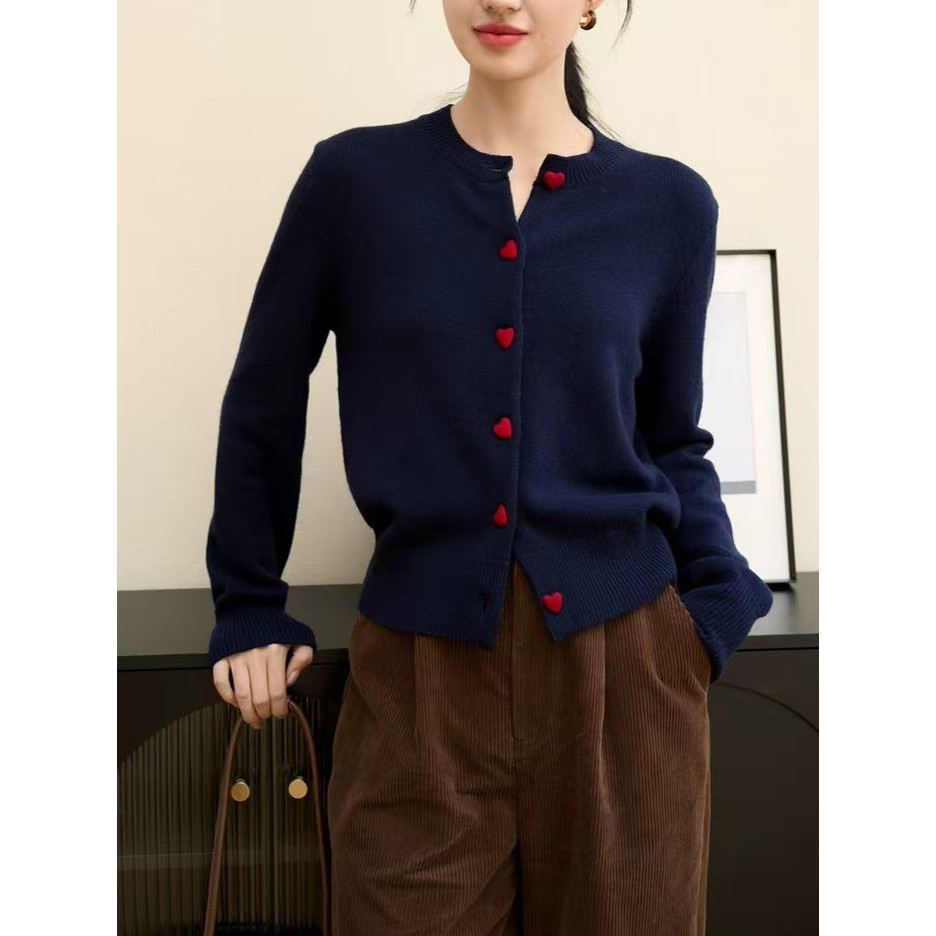 YAYUAN Áo khoác len nữ tay dài