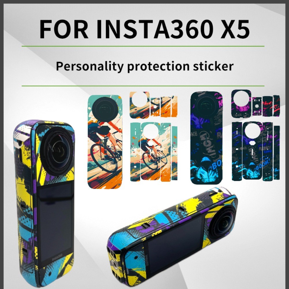Dành cho máy ảnh thể thao Insta360 X5 màng bảo vệ toàn diện, không dấu vết, nhãn dán đổi màu cá nhân