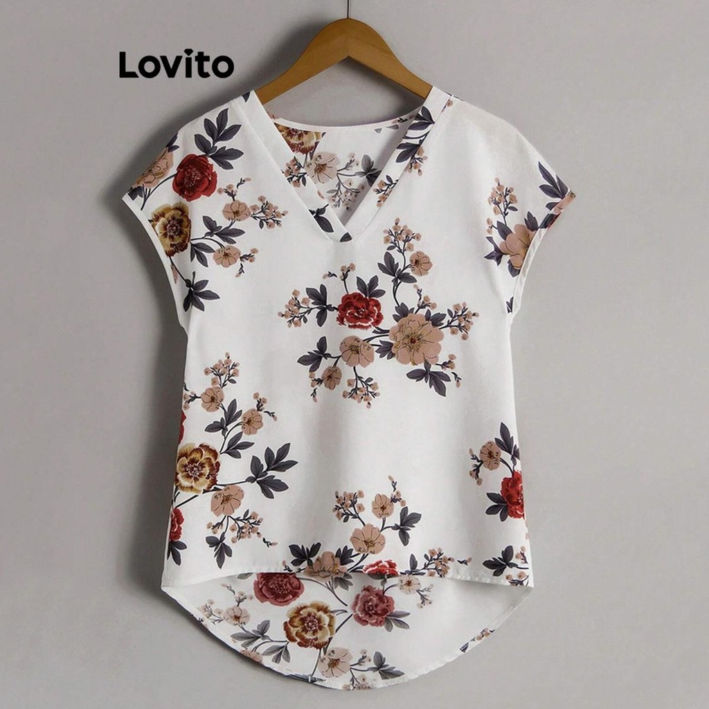 Áo kiểu hoa thông thường dành cho nữ LNL74248