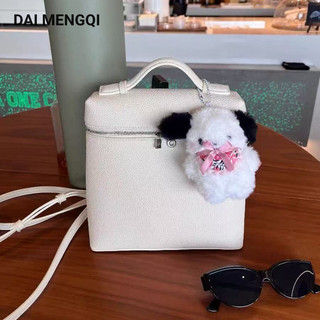 Ba lô nữ DAIMENGQI có họa tiết vải thiều vuông, thời trang thích hợp, túi đựng hộp cơm trưa di động