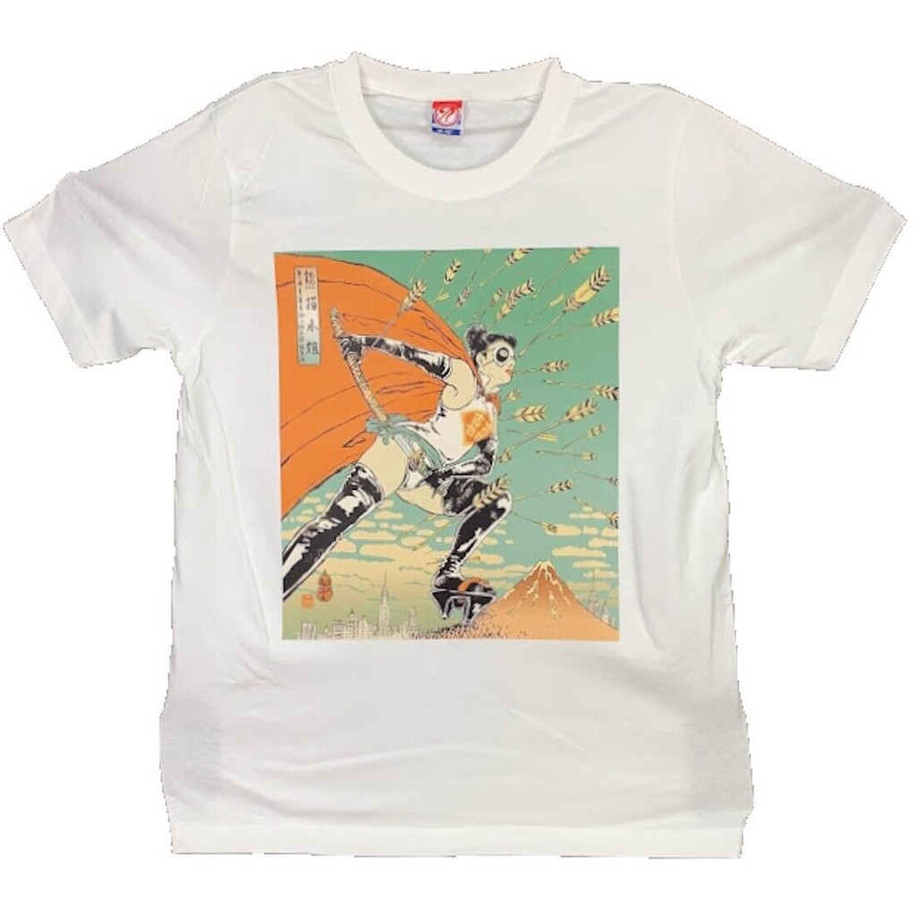 Áo thun hiện đại Ukiyo-E Panda Geisha Bắn cung Mát mẻ Nhật Bản Naruiii