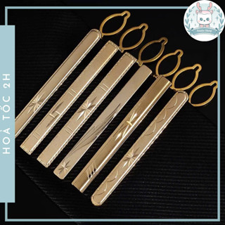 Kẹp cavat mạ vàng bản 6cm - Kẹp cà vạt màu vàng không gỉ sét dành cho nam