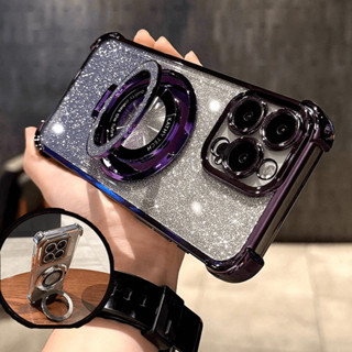 ốp lưng Redmi Note 14 12 Pro 4G 11S 11 Turbo Pro+ Plus 10C 9 9A 9T 9C Xiaomi 14T POCO X5 5G F5 Multi-color Electroplated Flash Wireless Charging Round Stand Bracket High Quality Anti-fall fine hole thickening lens Mobile Phone Case JD 05