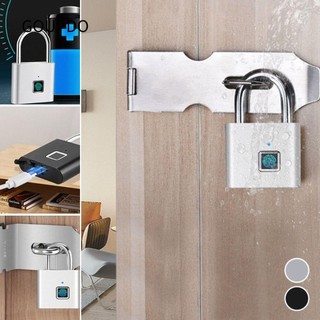 Ổ khóa vân tay thông minh GOUPDO, Khóa mật khẩu vân tay chống nước di động, Ổ khóa vân tay chống trộm sạc USB