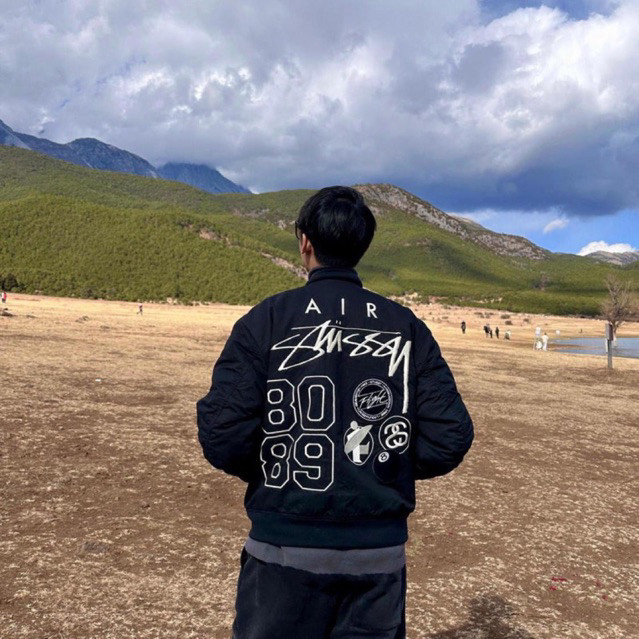 Áo khoác Bomber cao cấp Stussy 22y 2024. Áo khoác Bomber hai mặt