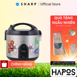 Nồi cơm điện 2.2 lít nắp gài Sharp Chính hãng Thái Lan, lòng nồi dày 1.179mm chống dính KS-R231STV - HAPOS OFFICIAL