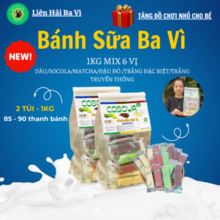 1Kg Bánh Sữa Ba Vì Mic 6 Vị 2 Túi Khoảng 85 - 90 Thanh Bánh Sữa Tươi Cô Đặc Đặc Sản Ba Vì Milk