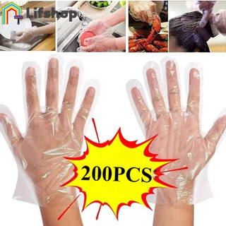 [HGB] 100 Cái / gói Găng Tay Dùng Một Lần PE Cao Cấp 100 Gói, Găng Tay Bảo Vệ Vệ Vệ Sinh 24x25cm, Không Mùi & Không Bột Để Xử Lý Thực Phẩm / Sử Dụng Y Tế / Dịch Vụ Khách Sạn