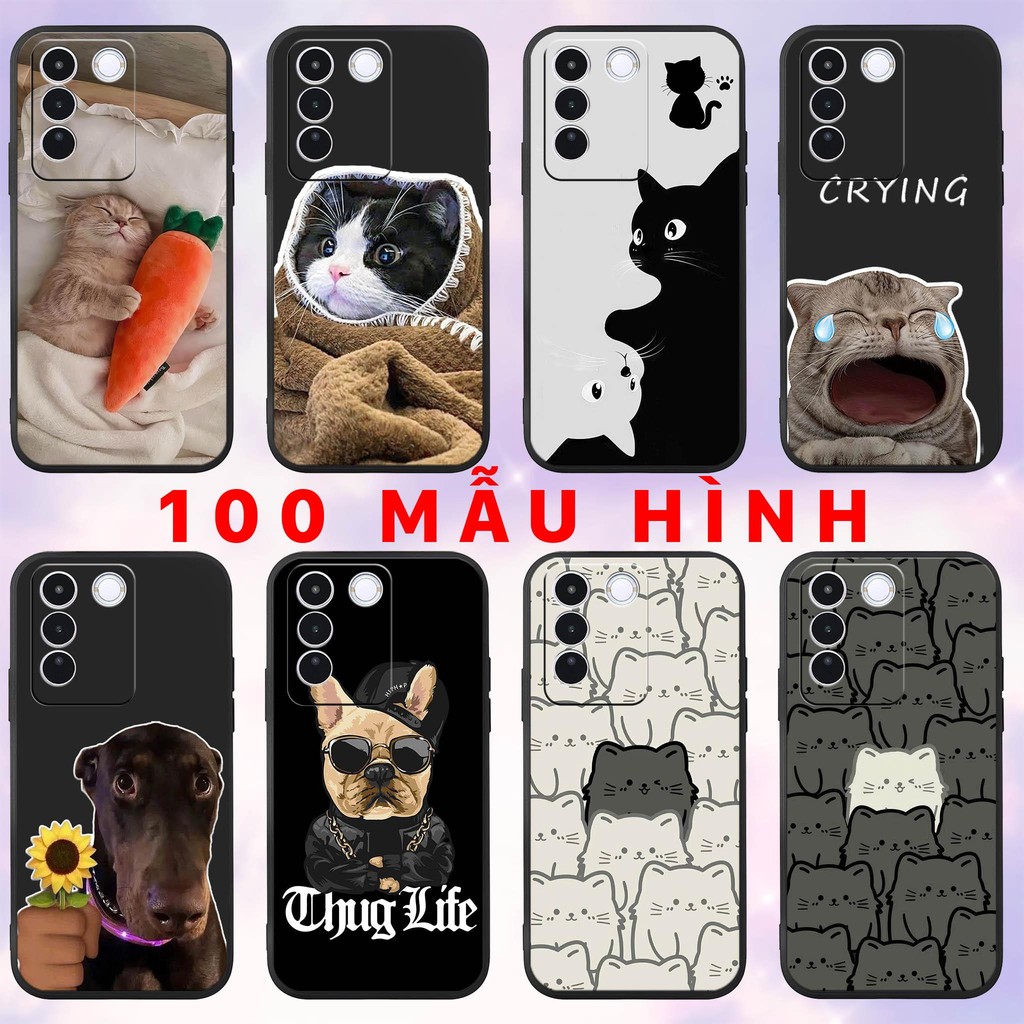 Ốp lưng VIVO V27 5G - S16 - S16 Pro - in hình mèo chó cute dễ thương cat dog thug life nhựa dẻo TPU 