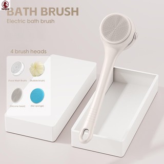 Máy Chà Lưng Tắm Tẩy Tế Bào Chết Sạc USB Chăm Sóc Da Mặt Sau Bàn Chải Cho Gia Đình Phòng Tắm Khách Sạn Du Lịch