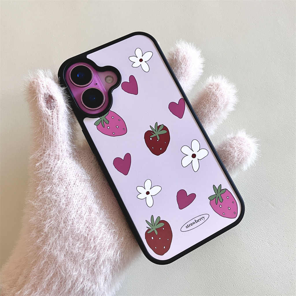 Dành Cho iphone case 16 Pro Max 15 Pro Max 14 Pro Max 13 Pro Max Ốp Điện Thoại Dâu Hoa Nhỏ