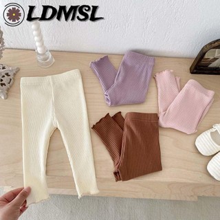 Quần legging LDMSL, Quần thun màu trơn mùa thu, Quần liền quần mềm mại thông thường cho bé