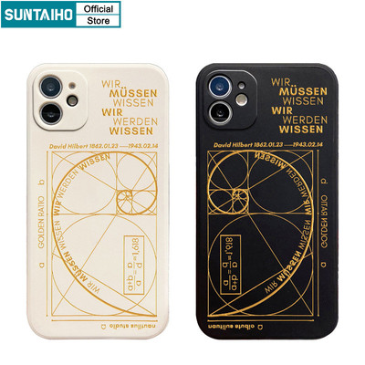 Suntaiho Thời Trang Độc Đáo Vỏ Điện Thoại Họa Tiết Tỷ Lệ Vàng Cho Iphone 16 15 14 13 12 11 Pro Max IP 7 8 Plus Iphon X Xs XR Xs Max Silicon Mềm Cao Cấp Chống Sốc Ốp Lưng