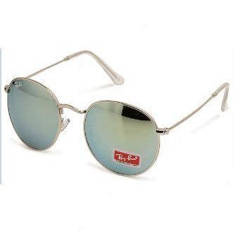 Kính râm mùa hè đích thực RB3447 Unisex Metal tròn Gold59-gy