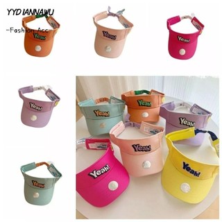 Yydiannawu Mũ chống nắng rỗng cho trẻ em, Mũ Tennis chống tia cực tím mùa hè, Thể thao có thể điều chỉnh Mũ che nắng rỗng ngọt ngào Trẻ em
