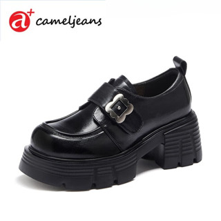 Cameljeans Giày Loafer Nữ Đế Dày Giày Cao Gót La Mã