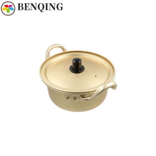 BENQING Nồi Nấu Mì / Sữa / Súp Có Nắp Bằng Nhôm Màu Vàng Kiểu Hàn Quốc