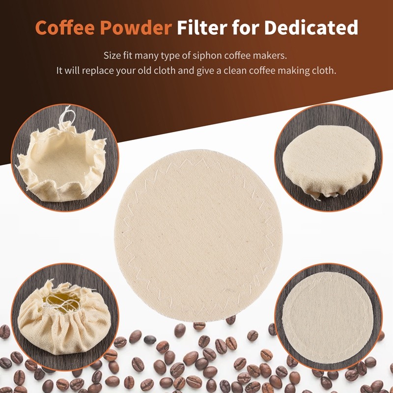 Bộ lọc thay thế vải Syphon cà phê cho Syphon, Siphon và máy pha cà phê Syphon khác, Máy pha cà phê c