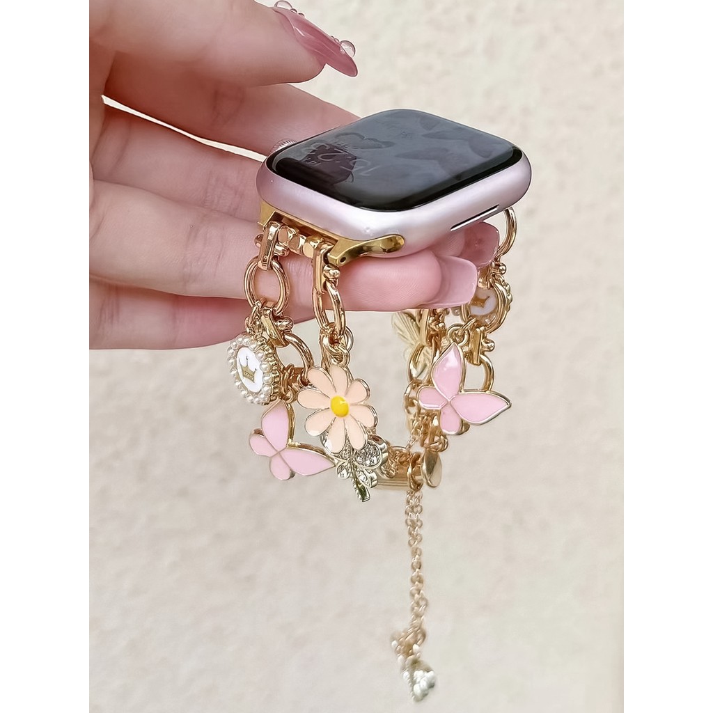 Dây đeo vòng kim loại Tương thích với dây đeo Apple Watch iWatch nữ 38mm 40mm 41mm 42mm 44mm 45mm 46