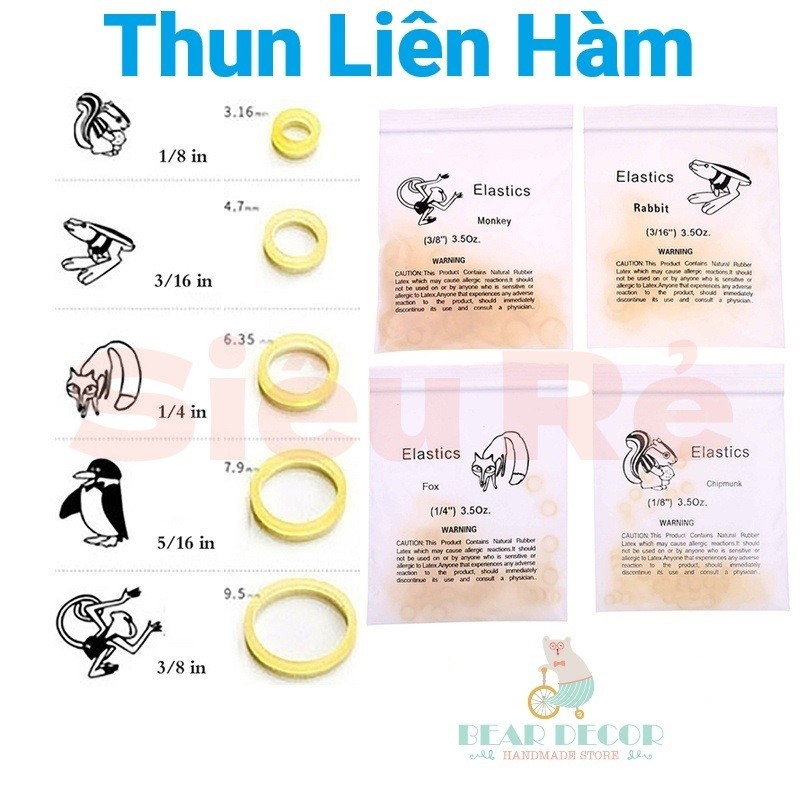 [Siêu Rẻ] Thun Liên Hàm, Chun Niềng Răng, Chỉnh Nha 1/8 - 3/16 - 1/4 - 5/16 - 3/8 Chuẩn Nha Khoa