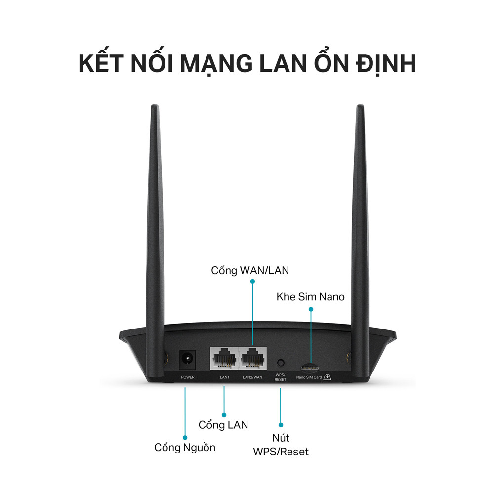 Router Wifi 4g LTE TP-Link MR100 / MR105 Chuẩn N Tốc Độ 300Mbps Chính hãng Bảo hành 24 tháng