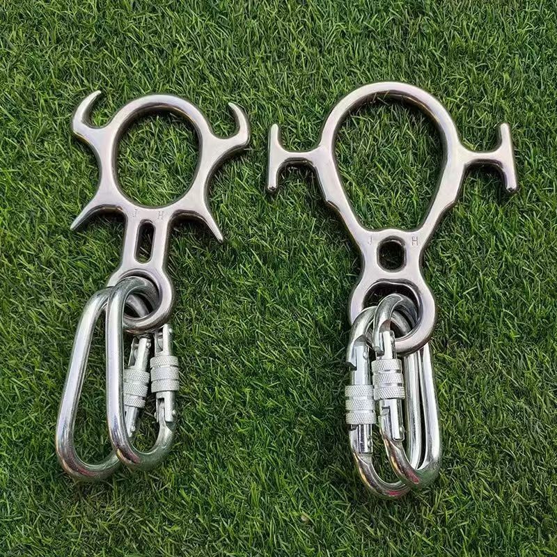 Sừng Hình 8 Vòng Thép Không Gỉ 304 Đầu Bò Móc Xuống Hình Lớn-Tiền 8 Vòng Hạ Hình-Tiền 8 Mới