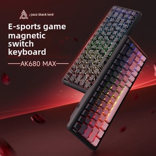  AJAZZ AK680 Max Bàn phím cơ kích hoạt nhanh Công tắc từ tính có dây Full-key Hot Swappable 8Khz Polling RGB Bàn phím chơi game Cấu trúc hàng đầu 