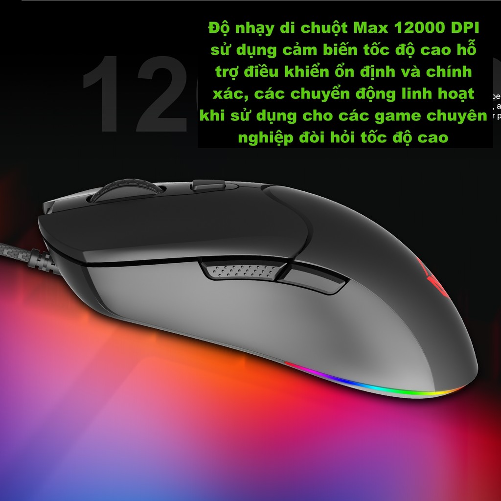 Chuột Chuyên Game Meetion GM21 Có App Cài Đặt Macro Độ Nhạy Max12000DPI Led Viền RGB Phù Hợp Chơi Game Chuyên Nghiệp | BigBuy360 - bigbuy360.vn