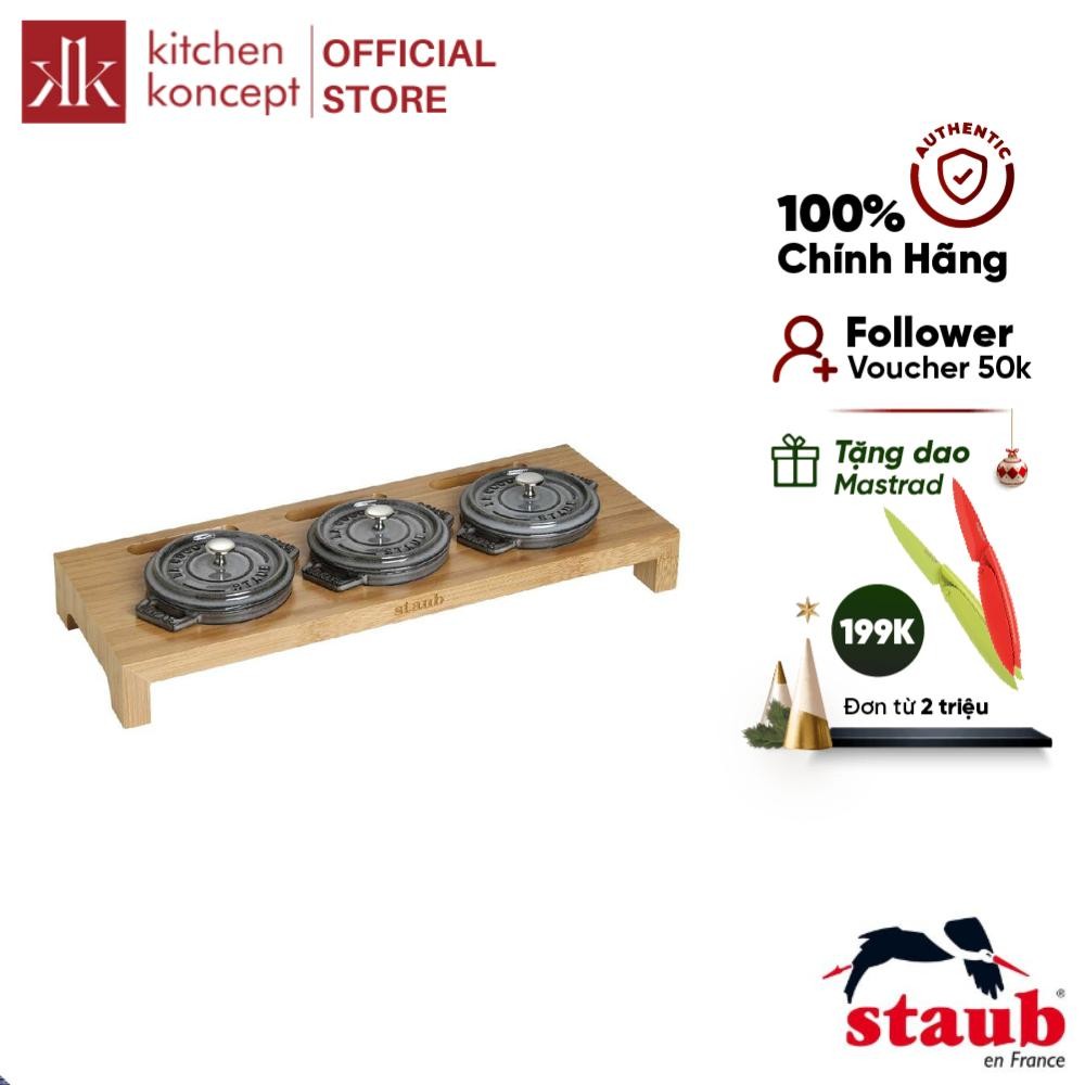 Kệ gỗ Giữ Nồi Mini Cocotte Staub