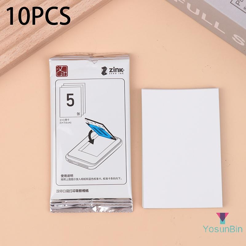 YosunBin] 10 Chiếc Giấy Ảnh -Backed Photo Paper Cho MT53 Pocket Photo Printer -backed Photo Pring Pa