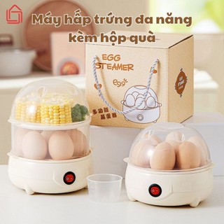 Máy hấp tự động mini, máy luộc trứng, bánh bao, rau củ (Tặng kèm hộp)