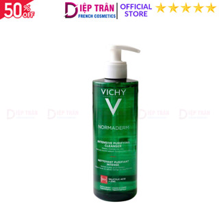 Sữa rửa mặt Vichy Normaderm xanh lá 400ml giảm dầu mụn hàng nội địa Pháp mẫu mới