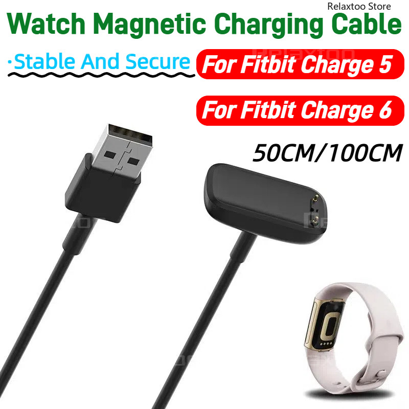 Dành Cho Fitbit Charge 5 6 Charge5 Charge6 Thay Thế Sạc USB Dây Cáp Fitbit Luxe Adapter Đế Sạc Giá Đ
