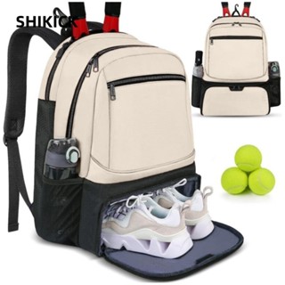 Ba lô quần vợt SHIKICK, Ba lô vợt bóng chày có thể đảo ngược có dây kéo, sức chứa lớn mạnh mẽ với túi đựng giày Vợt Tennis Túi đựng cho nam nữ thể thao