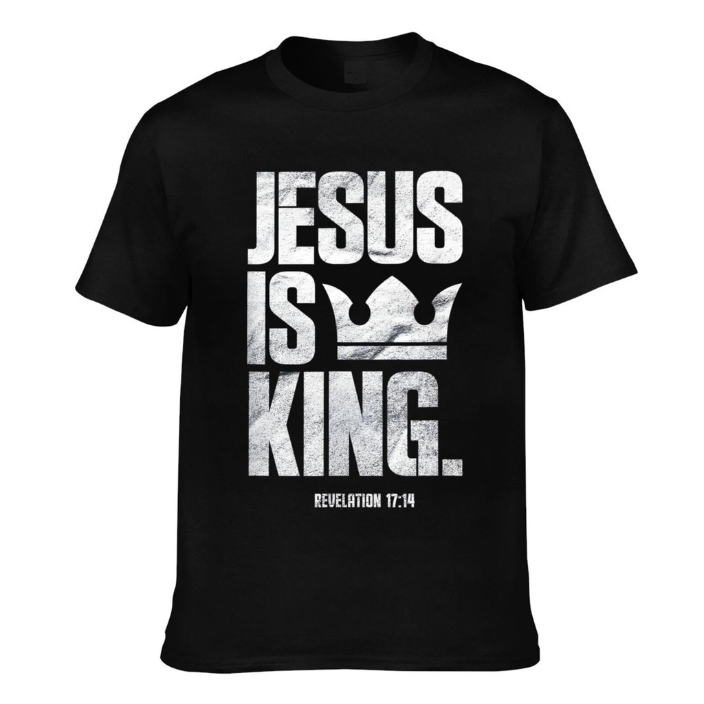 Áo thun nam Cotton nguyên chất Jesus Is King chất lượng tốt