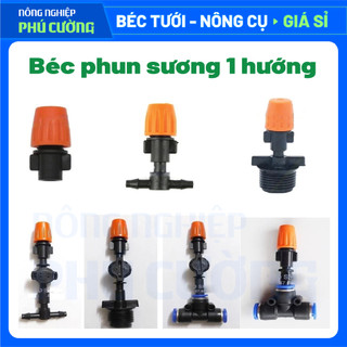 Béc phun sương tưới cây, béc phun sương màu cam, kèm chân nối ống 6, 8, 16, 20, 21, tưới tự động, làm mát - Phú Cường
