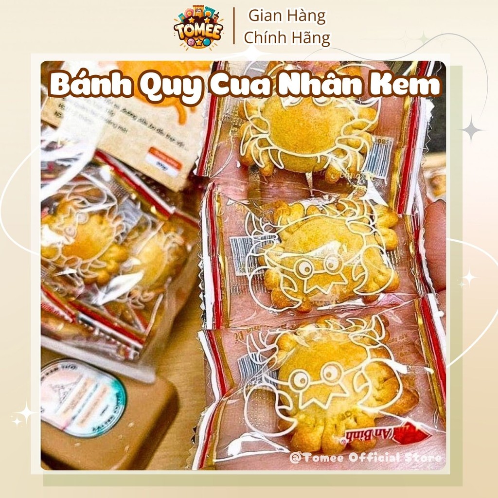 500G Bánh Cua Nhân Kem Bơ Sữa , Bánh Cua Kem Bơ Sữa , Bánh Quy Cua Nhân Kem, Bánh Con Cua AVLS