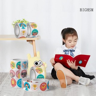 Bighsm 500 Cái / bộ Tròn Hoạt Hình Đồ Chơi Động Vật ers Cho Trẻ Em Giáo Viên Phần Thưởng Miếng Dán SKK