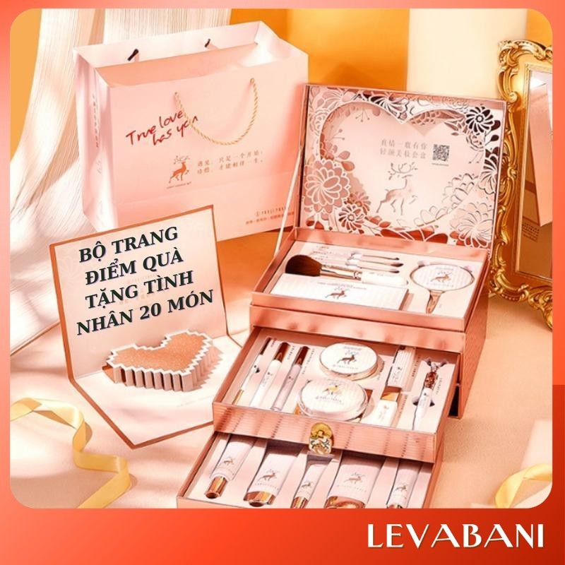 Bộ Trang Điểm Tuần Lộc Nội Địa Trung Làm Đẹp Quà Tặng Makeup Chăm Sóc Sắc Đẹp YOULIYOULA 20 Món