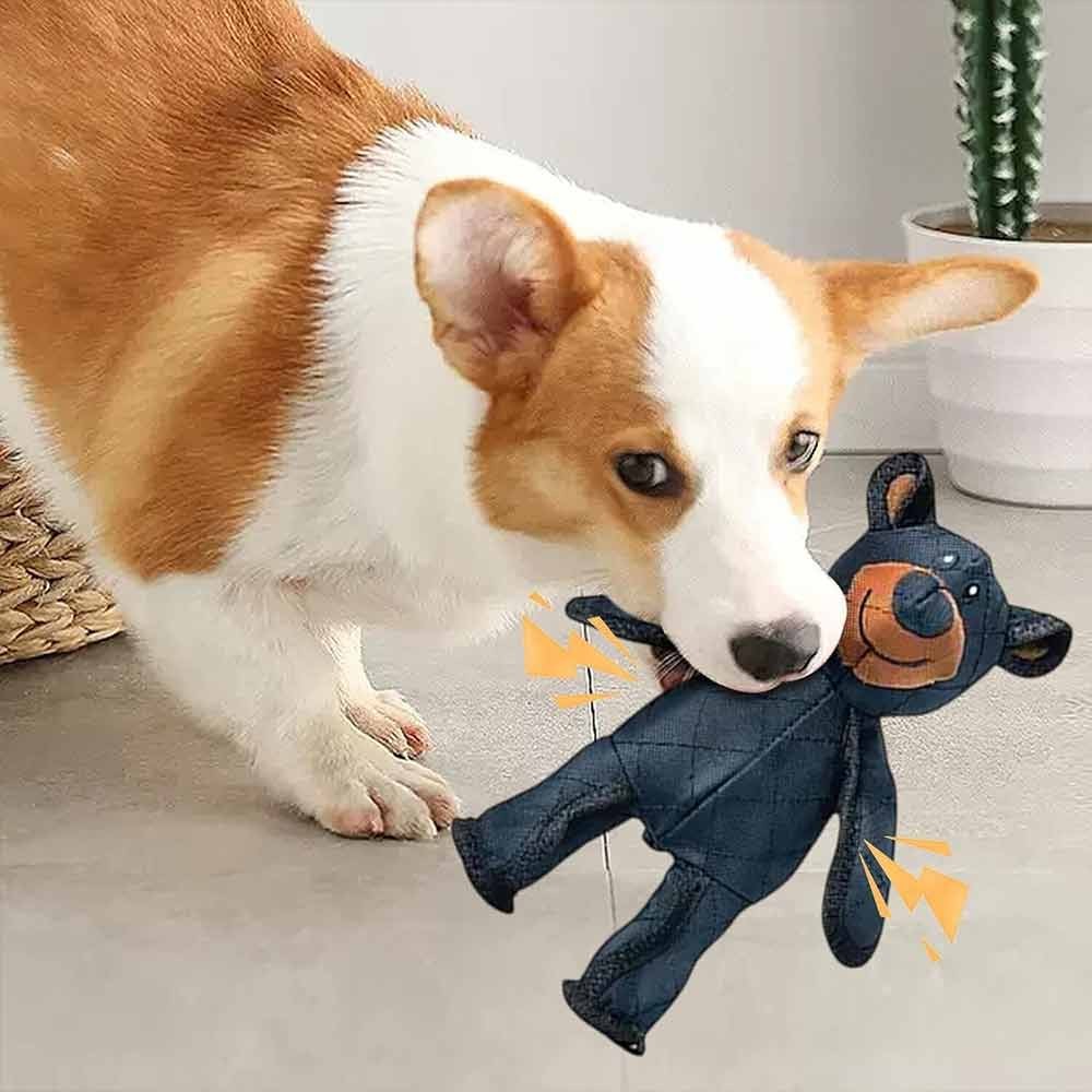 Unbreakable Bear Pet Dog Chew Toy Indestructible Tough Dog Gifts Squeaky Toys